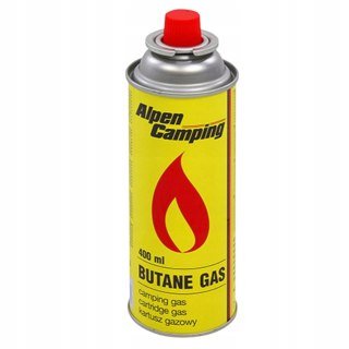 GAZ DO KUCHENKI PALNIKA NABÓJ GAZOWY KARTUSZ 400ml ALPEN CAMPING