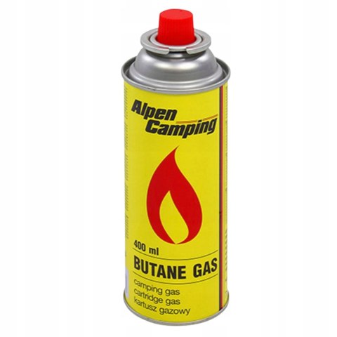 GAZ DO KUCHENKI PALNIKA NABÓJ GAZOWY KARTUSZ 400ml ALPEN CAMPING