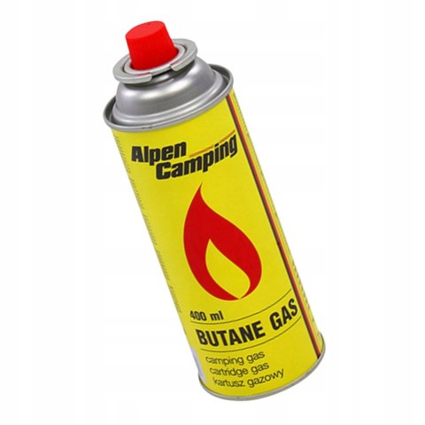GAZ DO KUCHENKI PALNIKA NABÓJ GAZOWY KARTUSZ 400ml ALPEN CAMPING