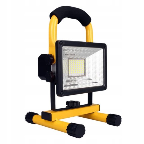 HALOGEN PRZENOŚNY LAMPA ROBOCZA MOCNY NAŚWIETLACZ BUDOWLANY AKUMULATOR 30W