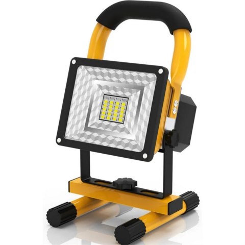 HALOGEN PRZENOŚNY LAMPA ROBOCZA MOCNY NAŚWIETLACZ BUDOWLANY AKUMULATOR 30W