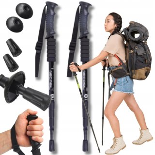 KIJE NORDIC WALKING KIJKI SKŁADANE DO CHODZENIA GÓRY TELESKOPOWE lekkie 2