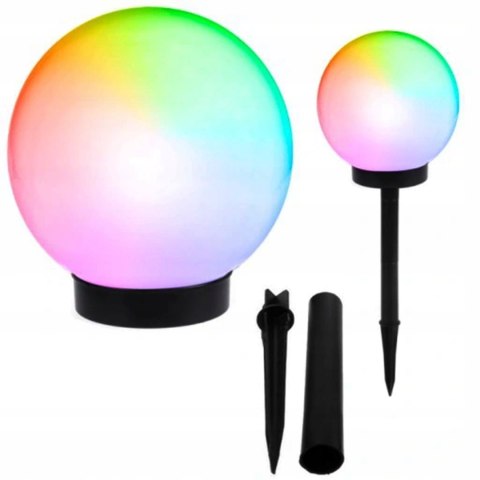 LAMPA SOLARNA KULA RGB OGRODOWA LED 4 SZT WBIJANA KOLOROWA TARAS OGRÓD