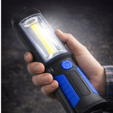 LAMPA WARSZTATOWA LED COB 3w1 MOCNA USB MAGNES HAK LATARKA