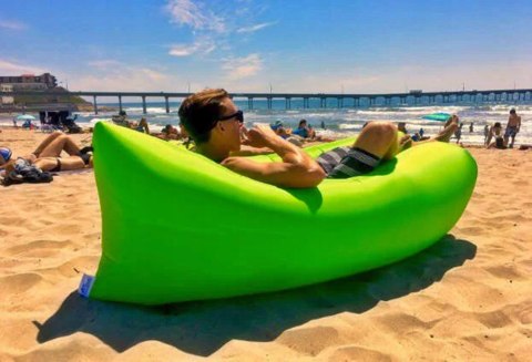 LAZY BAG SOFA NADMUCHIWANA DMUCHANA ROZKŁADANA NA PLAŻE FOTEL MATERAC LEŻAK