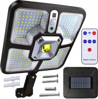 MOCNA LAMPA SOLARNA LED Z CZUJNIKIEM RUCHU ZMIERZCHU OGRODOWA SMD PILOT