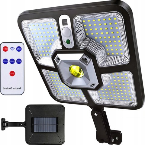 MOCNA LAMPA SOLARNA LED Z CZUJNIKIEM RUCHU ZMIERZCHU OGRODOWA SMD PILOT