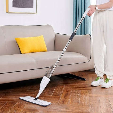 Mop płaski ze spryskiwaczem do mycia podłogi + wkład mikrofibra