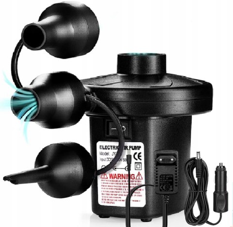 POMPKA ELEKTRYCZNA DO MATERACA BASENU ODSYSACZ POWIETRZA MOCNA 2w1 12V 230V