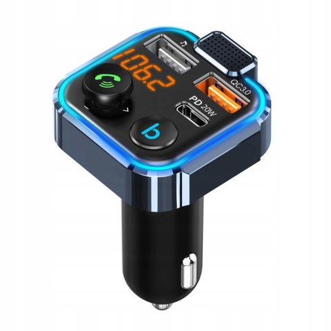 TRANSMITER FM BLUETOOTH MP3 BT AUDIO ŁADOWARKA SAMOCHODOWA 3X USB QC 3.0
