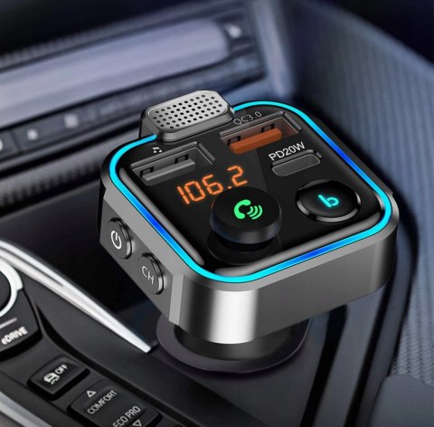 TRANSMITER FM BLUETOOTH MP3 BT AUDIO ŁADOWARKA SAMOCHODOWA 3X USB QC 3.0