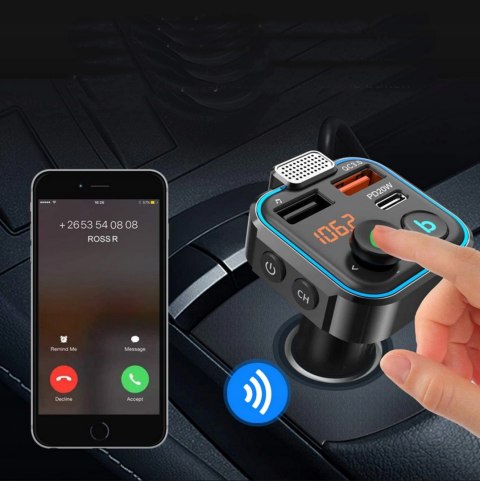 TRANSMITER FM BLUETOOTH MP3 BT AUDIO ŁADOWARKA SAMOCHODOWA 3X USB QC 3.0