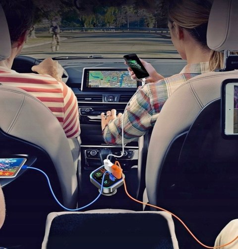 TRANSMITER FM BLUETOOTH MP3 BT AUDIO ŁADOWARKA SAMOCHODOWA 3X USB QC 3.0
