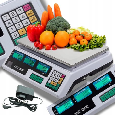 Waga sklepowa 40kg LCD dokładna elektroniczna magazynowa akumulator