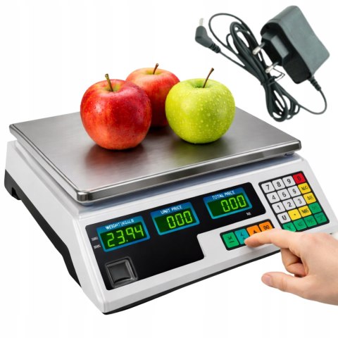 Waga sklepowa 40kg LCD dokładna elektroniczna magazynowa akumulator