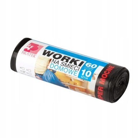 Worki na śmieci uniwersalne Bratek WORKI NA ŚMIECI BIUROWE 60l 10 szt.