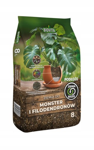 Ziemia Bigos Profesjonalne PODŁOŻE DO MONSTER I FILODENDRONÓW BIOVITA 8L