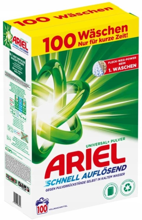 Ariel Universal Proszek do Prania Jasnego Kolor Uniwersalny 6kg 100 prań