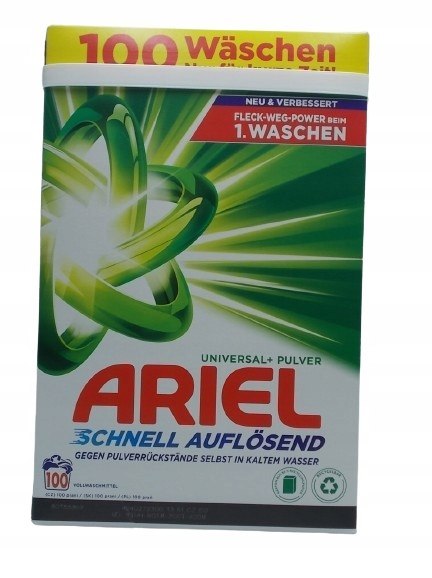 Ariel Universal Proszek do Prania Jasnego Kolor Uniwersalny 6kg 100 prań