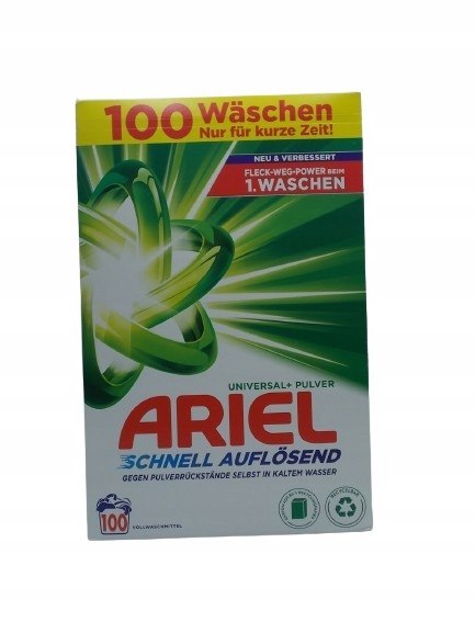 Ariel Universal Proszek do Prania Jasnego Kolor Uniwersalny 6kg 100 prań