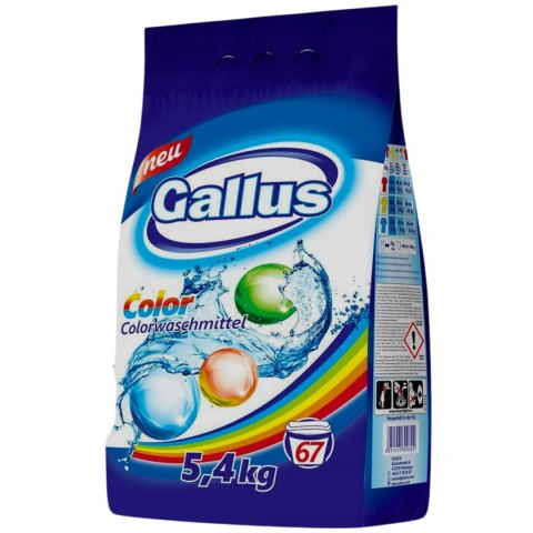 GALLUS Proszek Do Prania Color 5,4kg 67 Prań Kolor Niemiecki Folia
