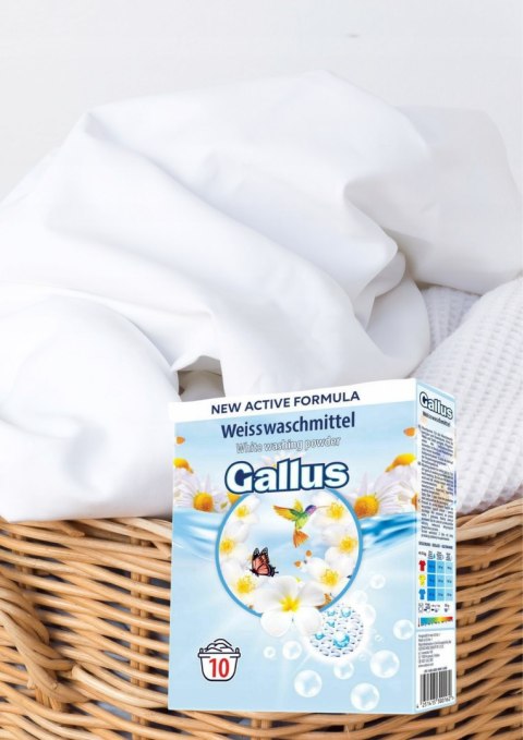 GALLUS Proszek mały 10 Prań 650g Weiss do białego jasnego