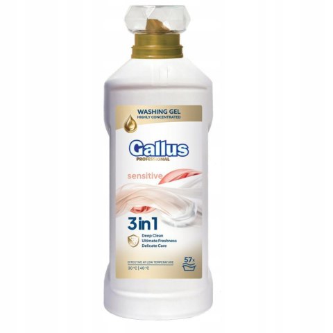 Gallus Sensitive Żel Do Prania Delikatnych Tkanin 2L 57 Prań 3w1