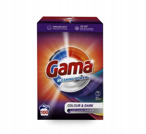 Gama proszek do prania kolorów i ciemnych tkanin Colour&Dark 6 kg 100