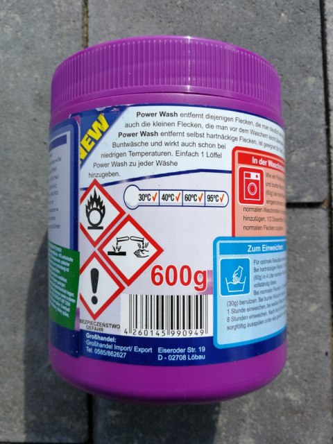 POWER WASH Odplamiacz 600g