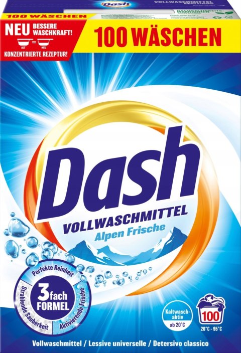 PROSZEK DO PRANIA Dash Alpen Frische 5 kg na 100 prań Uniwersalny Niemcy