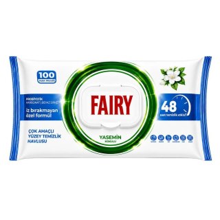 FAIRY Chusteczki nawilżane 100szt Uniwersalne Jaśmin