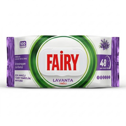 FAIRY Chusteczki nawilżane 100szt Uniwersalne Lawenda