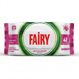 FAIRY Chusteczki nawilżane 100szt Uniwersalne Lilia