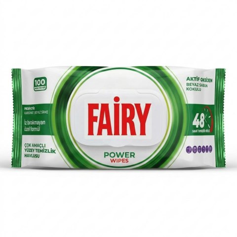 FAIRY Chusteczki nawilżane 100szt Uniwersalne Power
