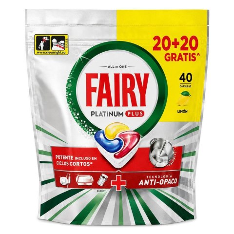 FAIRY Kapsułki do zmywarki 40 Platinum Plus Lemon