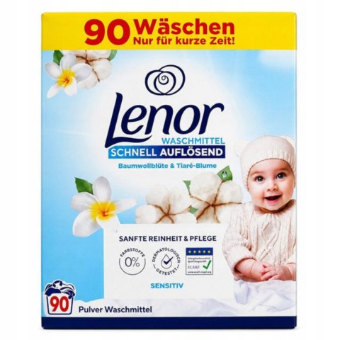 LENOR Sensitive Proszek do Prania 4,95 kg 90 Prań Bawełna Tiare
