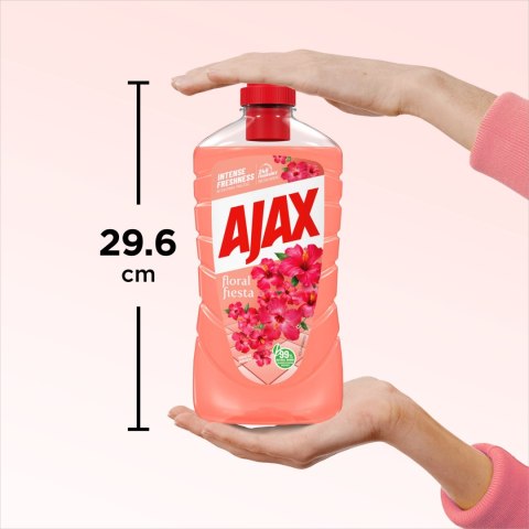 AJAX PŁYN do Mycia Czyszczenia Podłogi Fiesta Hibiscus Kwiatowy Bez Smug 1L