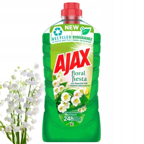 AJAX PŁYN uniwersalny do mycia podłóg podłogi KONWALIA KWIATOWY 1L