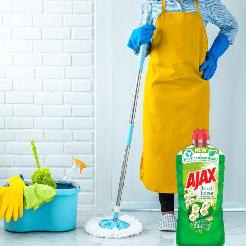 AJAX PŁYN uniwersalny do mycia podłóg podłogi KONWALIA KWIATOWY 1L