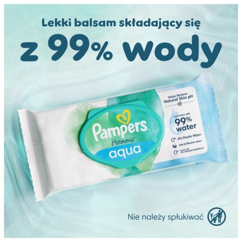 Chusteczk iPampers nawilżane mokre Harmonie Aqua 24 x 48 szt 99% Wody