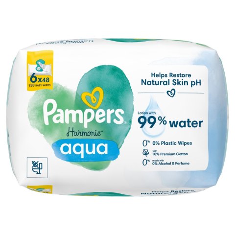 Chusteczki Pampers Harmonie New Baby nawilżane 6 x 48 szt.