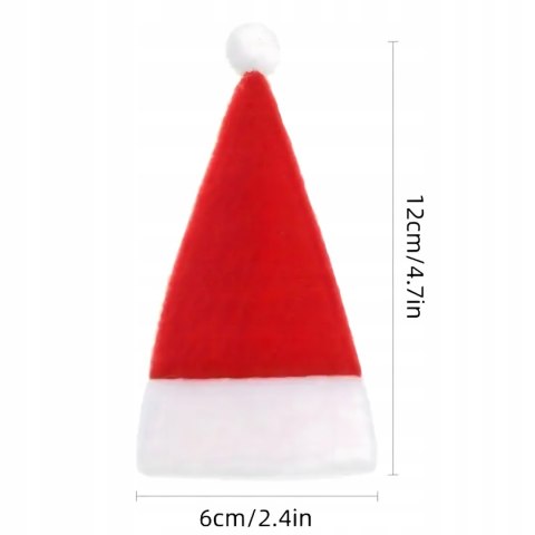 ETUI NA SZTUĆCE ŚWIĄTECZNE CZAPKA MIKOŁAJA POKROWCE NA WIDELEC NÓŻ 12 SZT