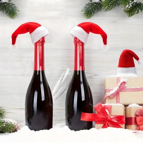 ETUI NA SZTUĆCE ŚWIĄTECZNE CZAPKA MIKOŁAJA POKROWCE NA WIDELEC NÓŻ 12 SZT