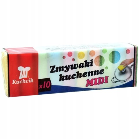 GĄBKA Zmywak kuchenny ostry Kuchcik gąbki do mycia naczyń 10 szt.