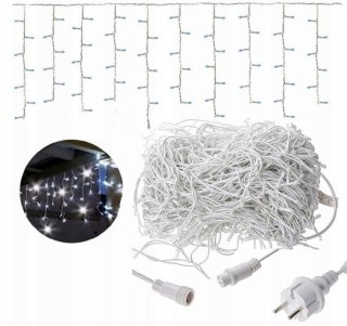 KURTYNA ŚWIETLNA SOPLE LAMPKI CHOINKOWE GIRLANDA 300 LED FLASH ZIMNE IP44