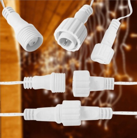 KURTYNA ŚWIETLNA SOPLE LAMPKI CHOINKOWE GIRLANDA 300 LED FLASH ZIMNE IP44