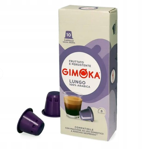 Kapsułki do Nespresso Gimoka Espresso Lungo 10 szt Lungo KAWA