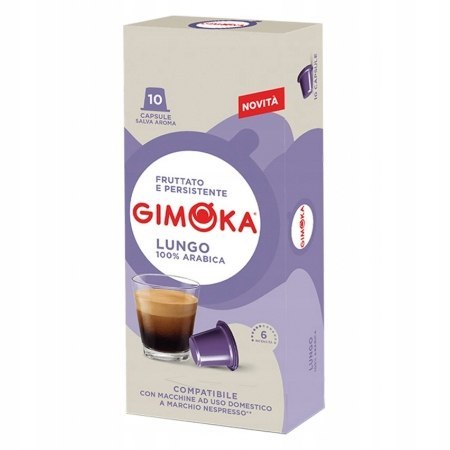 Kapsułki do Nespresso Gimoka Espresso Lungo 10 szt Lungo KAWA