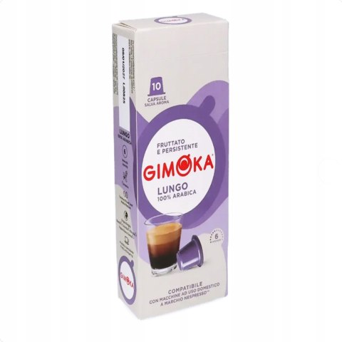 Kapsułki do Nespresso Gimoka Espresso Lungo 10 szt Lungo KAWA