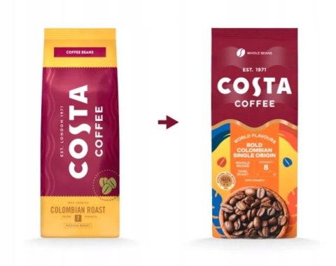 Kawa COSTA COFFEE ziarnista Colombian Roast Dark Arabica 500g